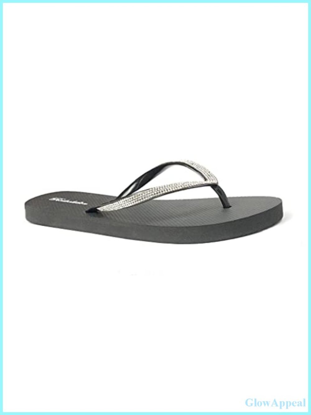 Rhinestone Flip Flop Sandals Soft Cushioned Platform Thong Beach Pool Party